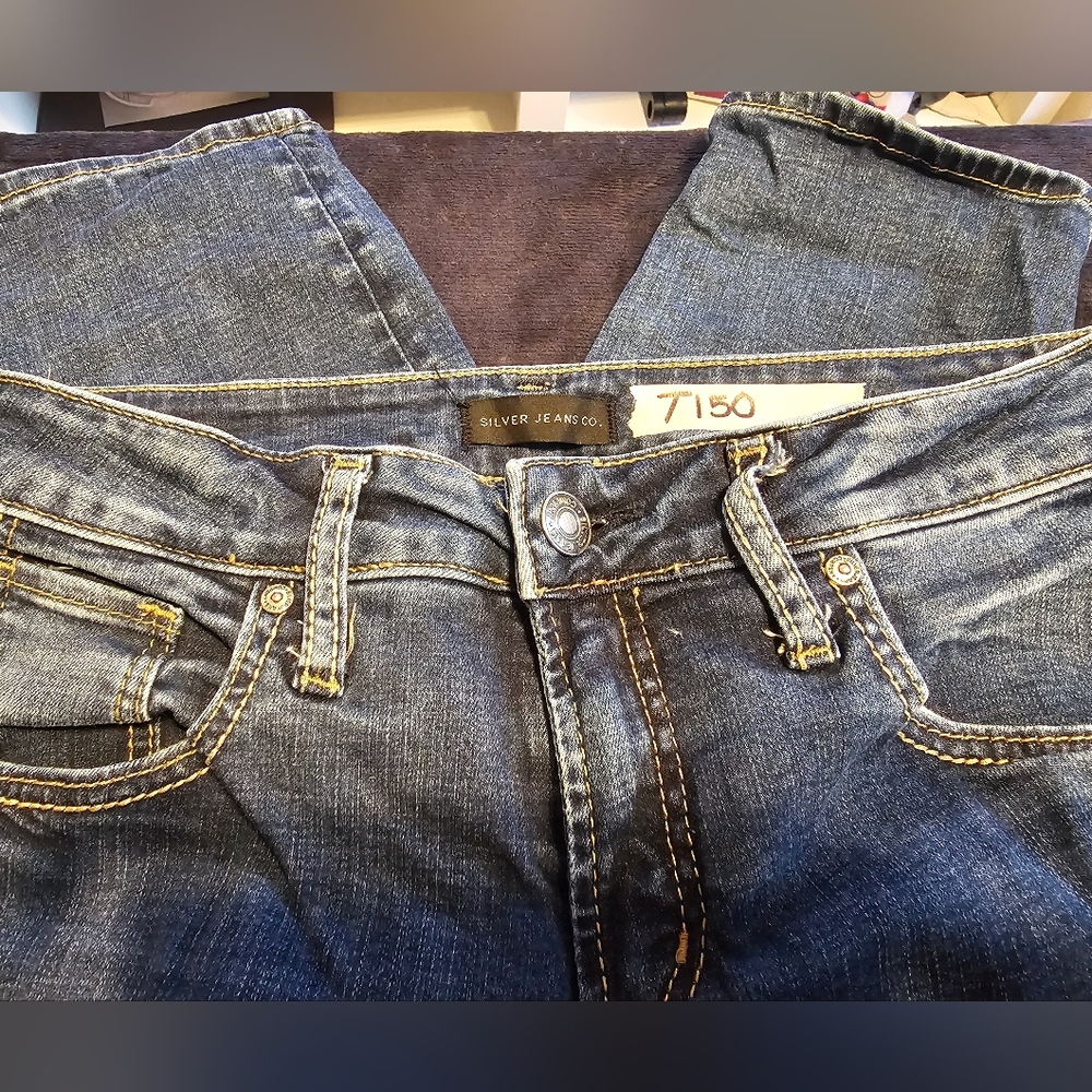 Silver Jeans Women's Dark Blue Boyfriend Jeans